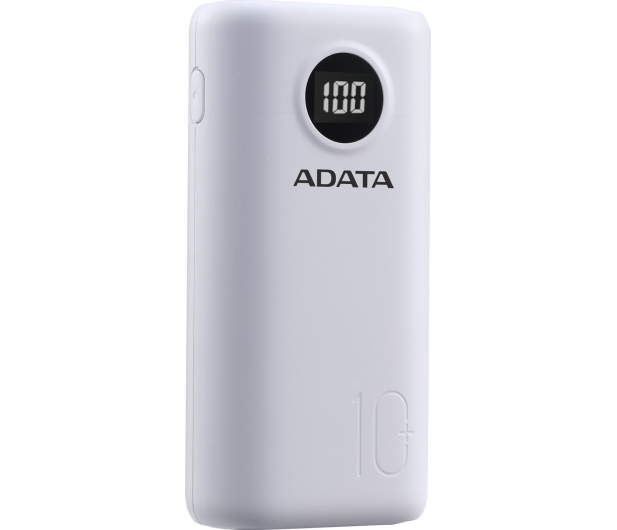 ADATA Power Bank P10000QCD 10000mAh biały - 1055691 - zdjęcie 2